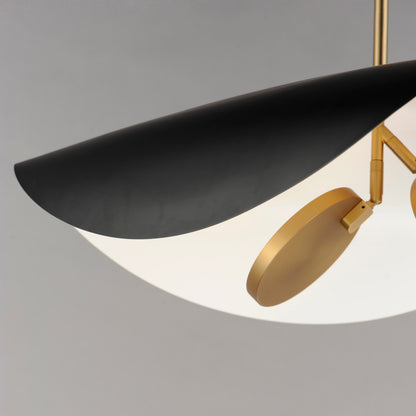 ET2 Contemporary Lighting Carmen 24" LED Pendant in Black / Gold E24966-WTBKGLD