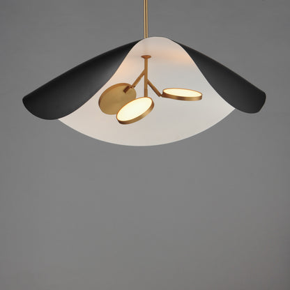 ET2 Contemporary Lighting Carmen 32" LED Pendant in Black / Gold E24968-WTBKGLD