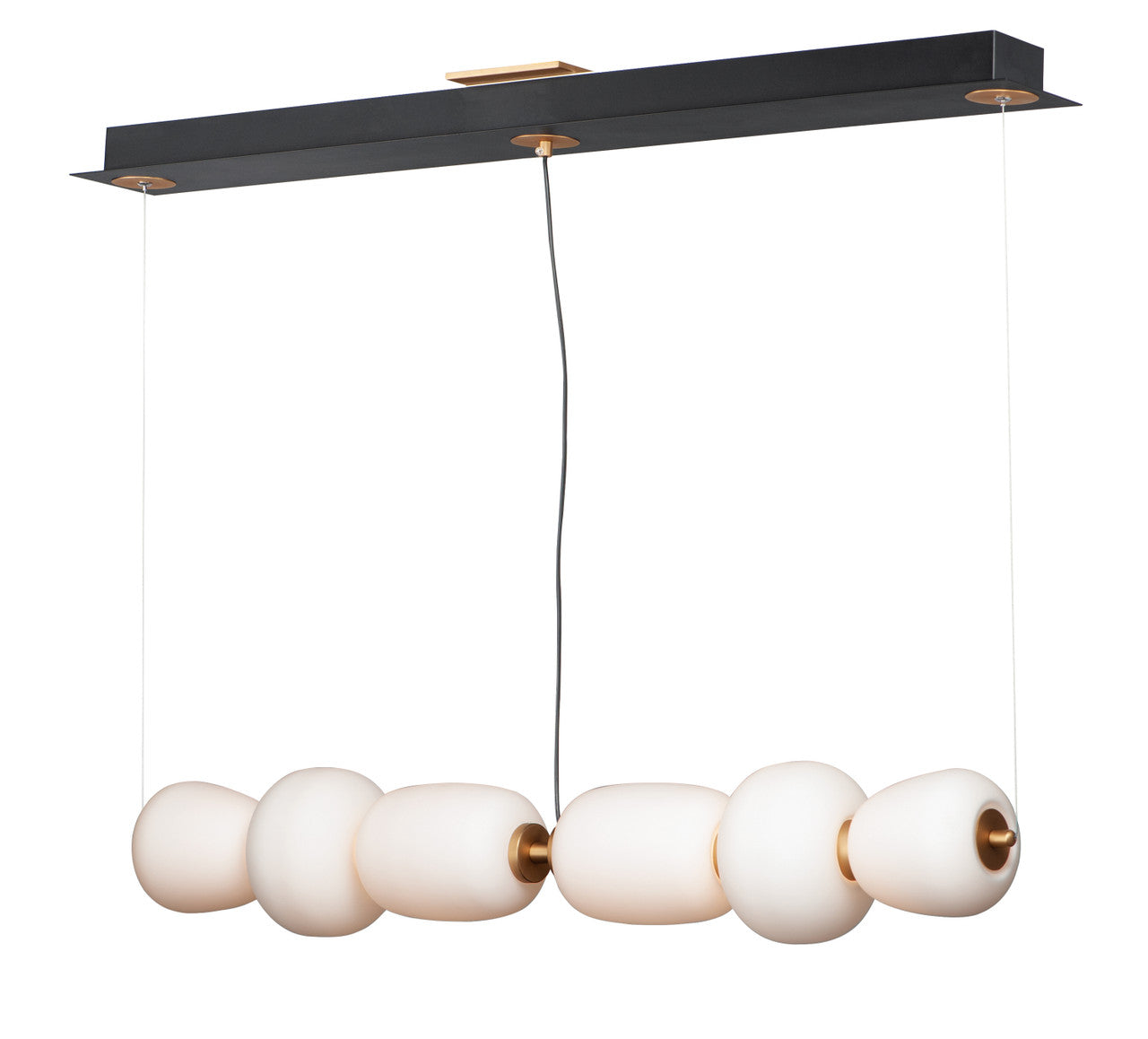 ET2 Contemporary Lighting Soji 40" LED Linear Pendant in Black / Gold E25068-92BKGLD