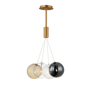 ET2 Contemporary Lighting Burst 4-Light LED Pendant - Mixed in Gold E25084-148GLD