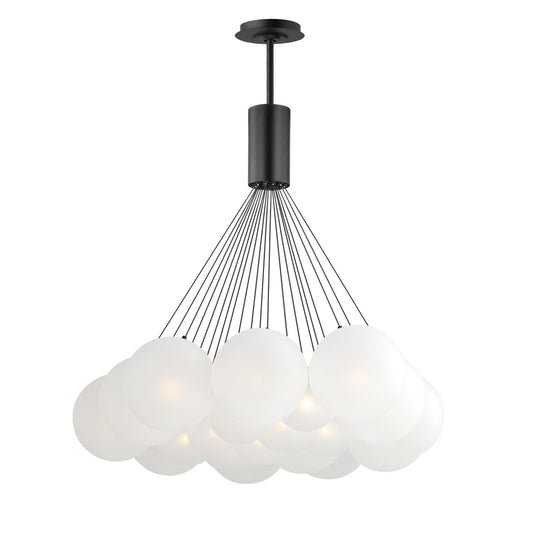 ET2 Contemporary Lighting Burst 20-Light LED Pendant - Frost in Gold E25088-54BK