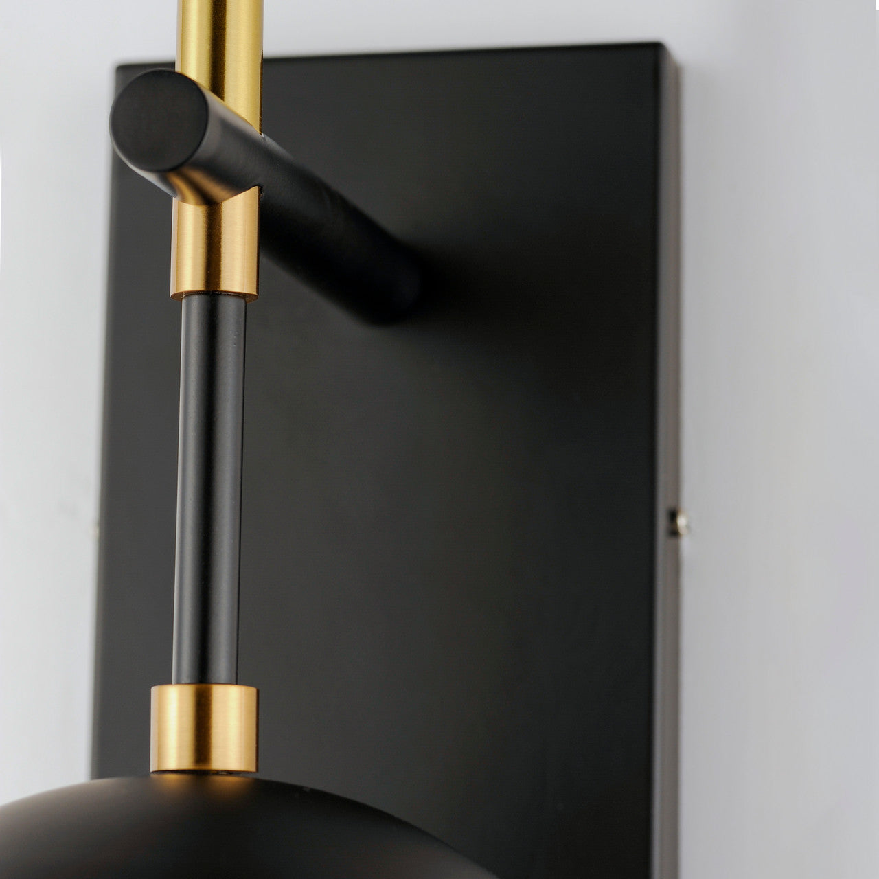 ET2 Contemporary Lighting Nucleus LED Wall Sconce in Black / Natural Aged Brass E25151-BKNAB