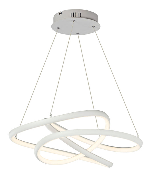 ET2 Contemporary Lighting Twisted LED Pendant in Matte White E30644-MW