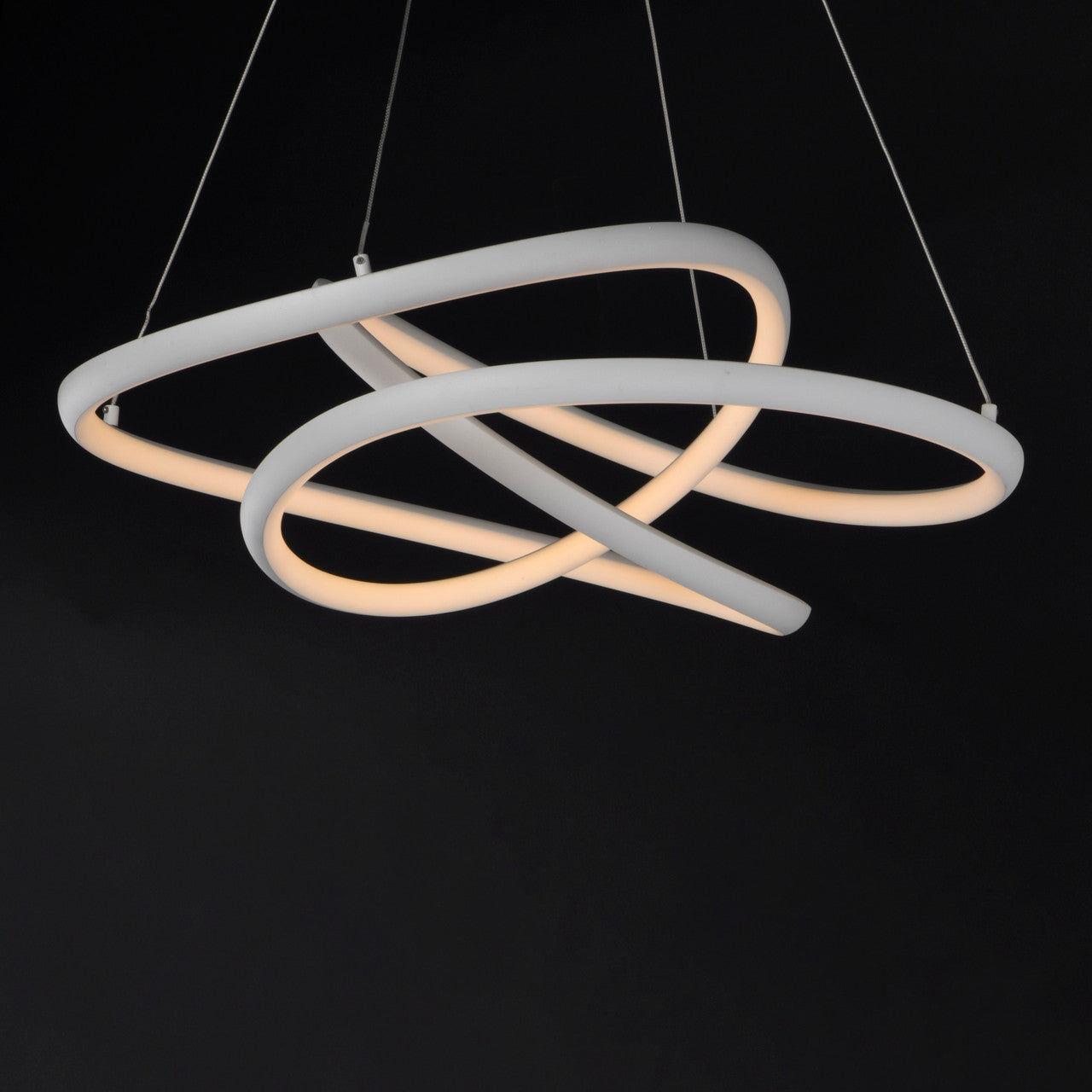 ET2 Contemporary Lighting Twisted LED Pendant in Matte White E30644-MW