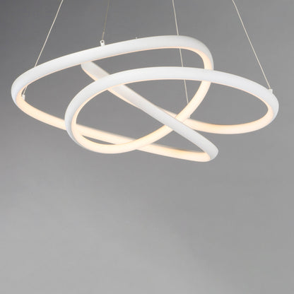 ET2 Contemporary Lighting Twisted LED Pendant in Matte White E30644-MW