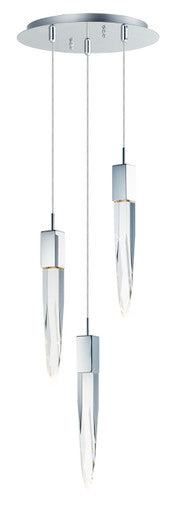 ET2 Contemporary Lighting Quartz 3-Light LED Pendant in Polished Chrome E31243-20PC