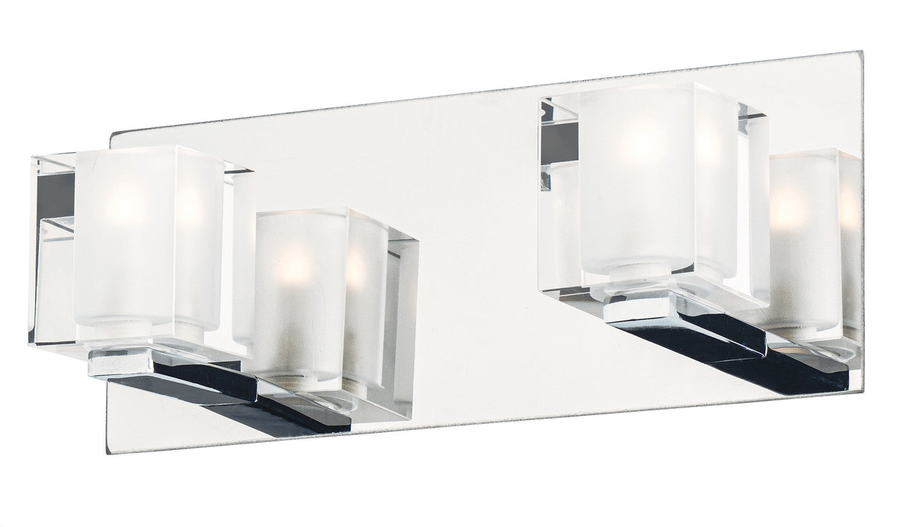 ET2 Contemporary Lighting Blocs 2-Light LED Wall Sconce in Polished Chrome E32032-18PC