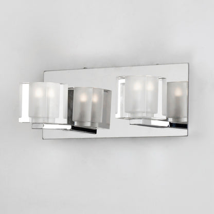 ET2 Contemporary Lighting Blocs 2-Light LED Wall Sconce in Polished Chrome E32032-18PC