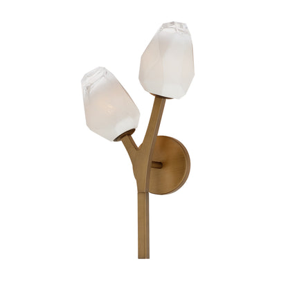 ET2 Contemporary Lighting Blossom 2-Light LED Wall Sconce in Natural Aged Brass E32792-93NAB