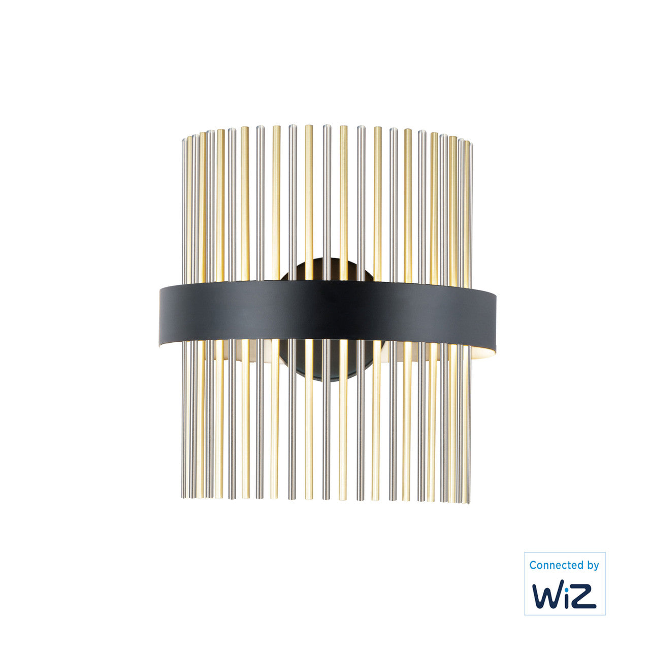 ET2 Contemporary Lighting Chimes LED Wall Sconce WiZ in Black / Satin Nickel / Satin Brass E34201-BKSNSBR