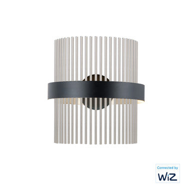 ET2 Contemporary Lighting Chimes LED Wall Sconce WiZ in Black / Satin Nickel E34201-BKSN