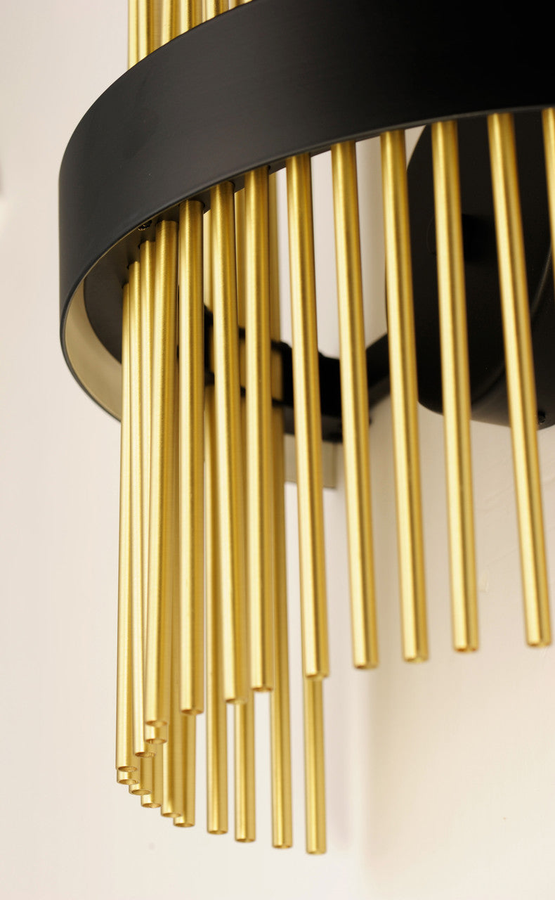 ET2 Contemporary Lighting Chimes LED Wall Sconce WiZ in Black / Satin Brass E34201-BKSBR