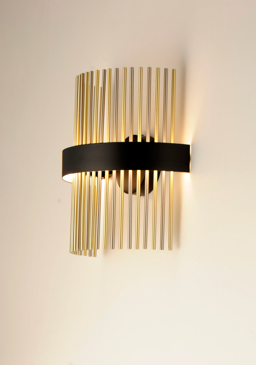 ET2 Contemporary Lighting Chimes LED Wall Sconce WiZ in Black / Satin Nickel / Satin Brass E34201-BKSNSBR