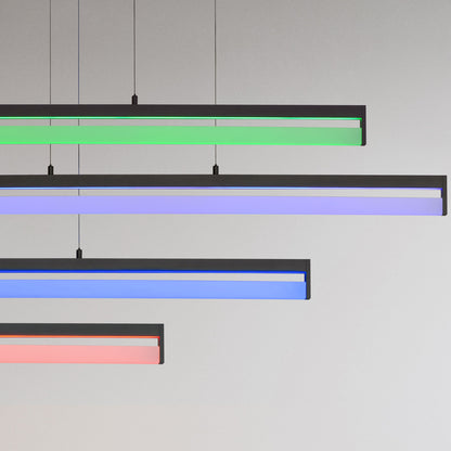 ET2 Contemporary Lighting Crossbar 60" LED Pendant Wiz Color in Black E36106-BK