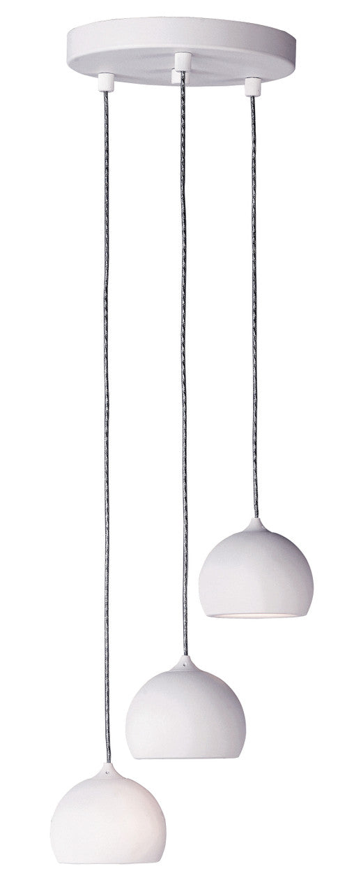 ET2 Contemporary Lighting Alumilux LED 3-Light Pendant in White E41483-WT