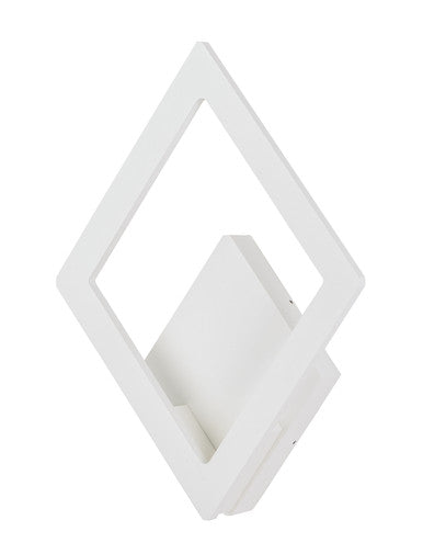 ET2 Contemporary Lighting Alumilux Rhombus LED Outdoor Wall Sconce in White E41493-WT