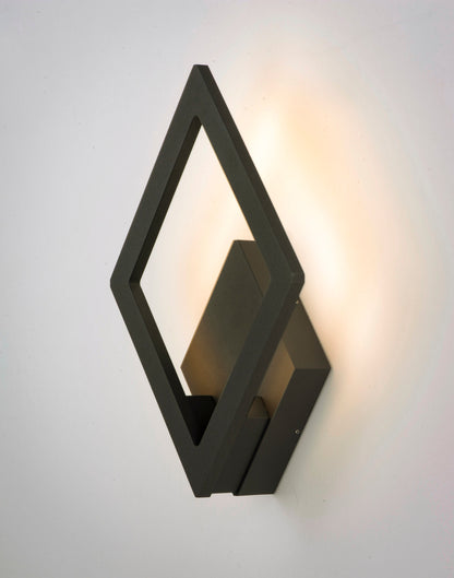 ET2 Contemporary Lighting Alumilux Rhombus LED Outdoor Wall Sconce in Bronze E41493-BZ