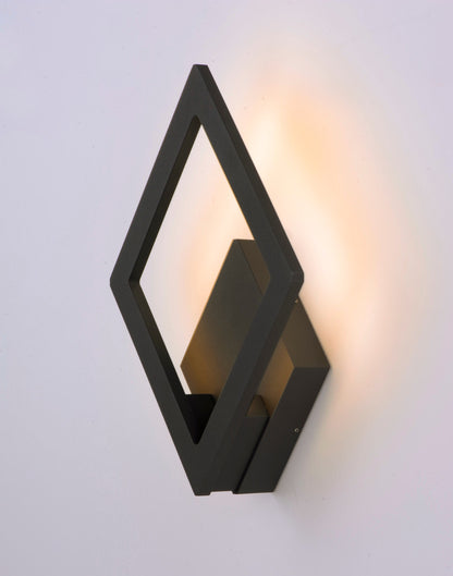 ET2 Contemporary Lighting Alumilux Rhombus LED Outdoor Wall Sconce in Bronze E41493-BZ