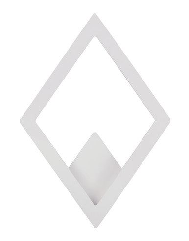 ET2 Contemporary Lighting Alumilux Rhombus LED Outdoor Wall Sconce in White E41495-WT