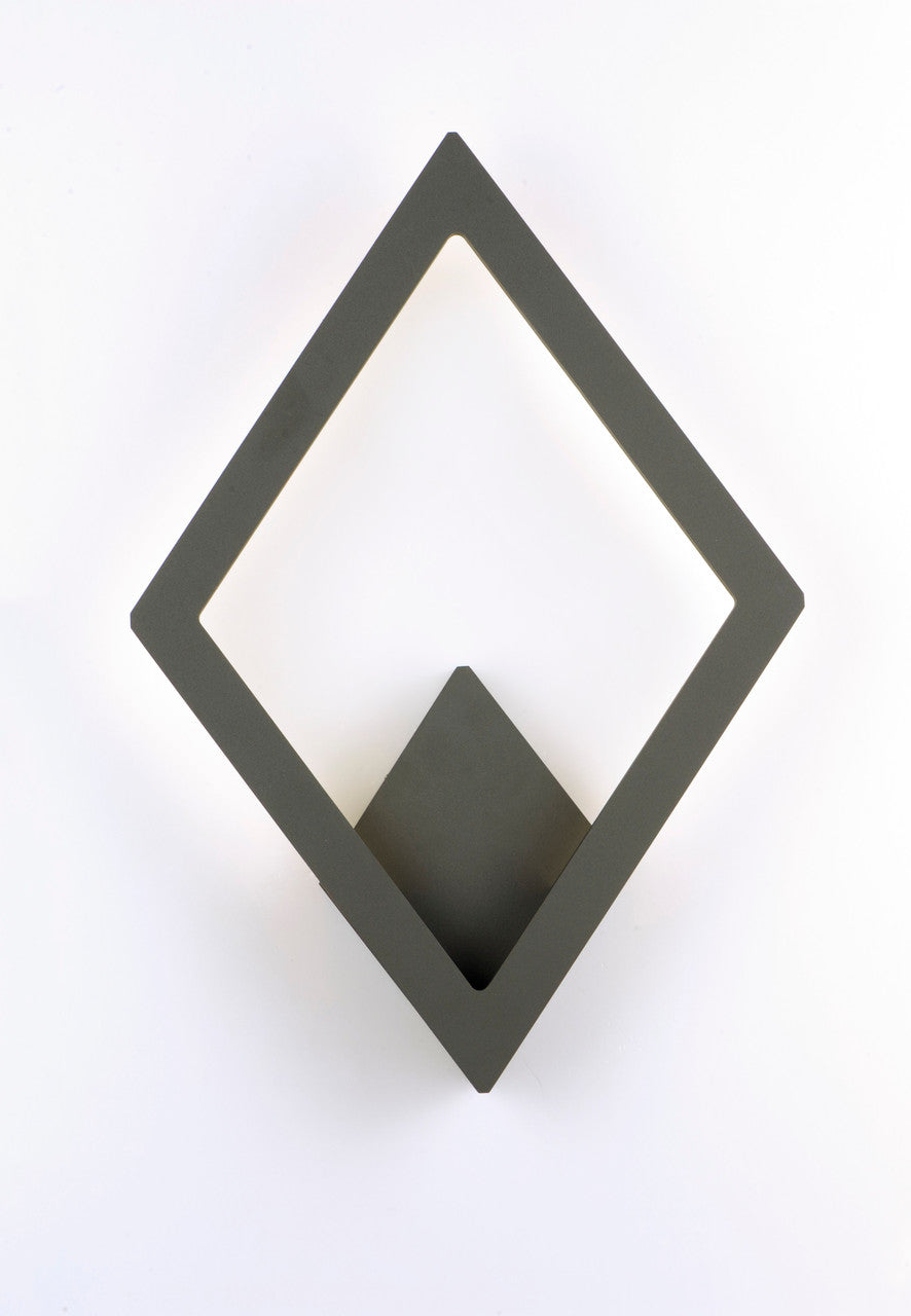 ET2 Contemporary Lighting Alumilux Rhombus LED Outdoor Wall Sconce in Bronze E41495-BZ