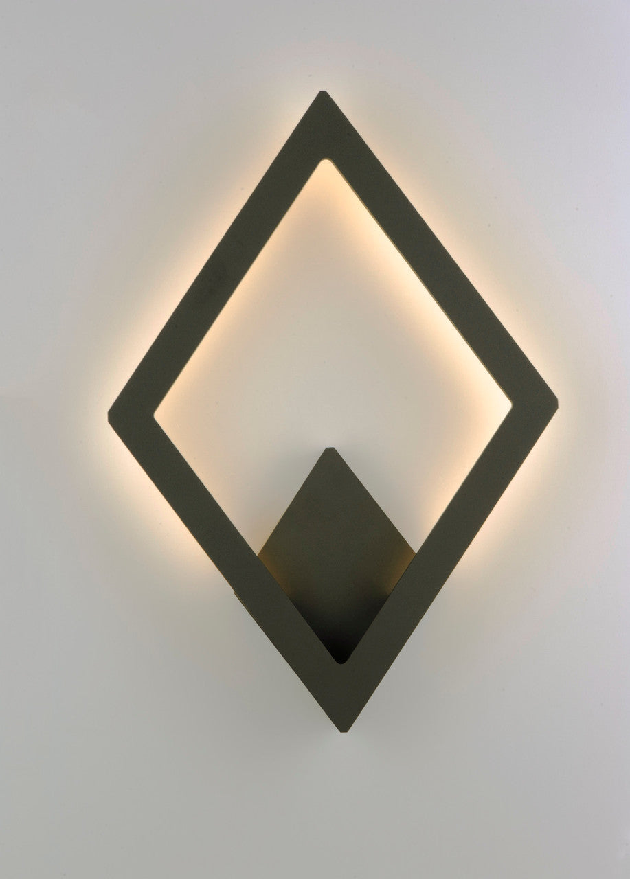 ET2 Contemporary Lighting Alumilux Rhombus LED Outdoor Wall Sconce in Bronze E41495-BZ