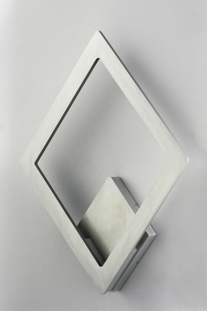 ET2 Contemporary Lighting Alumilux Rhombus LED Outdoor Wall Sconce in Satin Aluminum E41495-SA