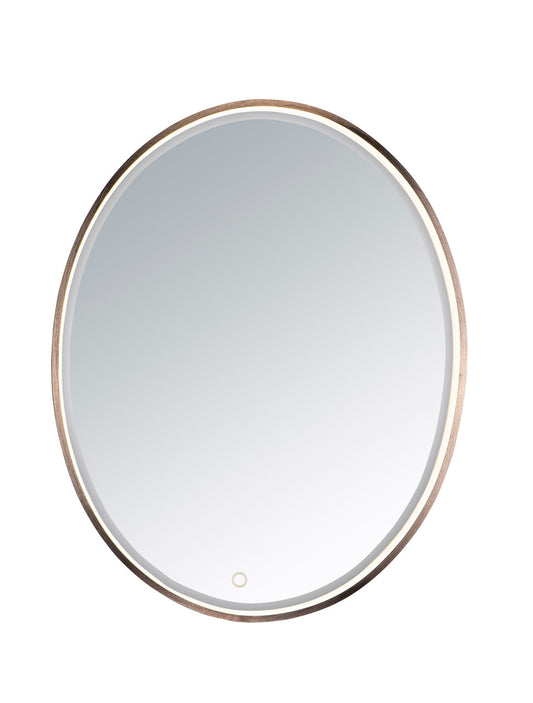 ET2 Contemporary Lighting 24" x 30" Oval LED Mirror in Anodized Bronze E42012-90BRZ