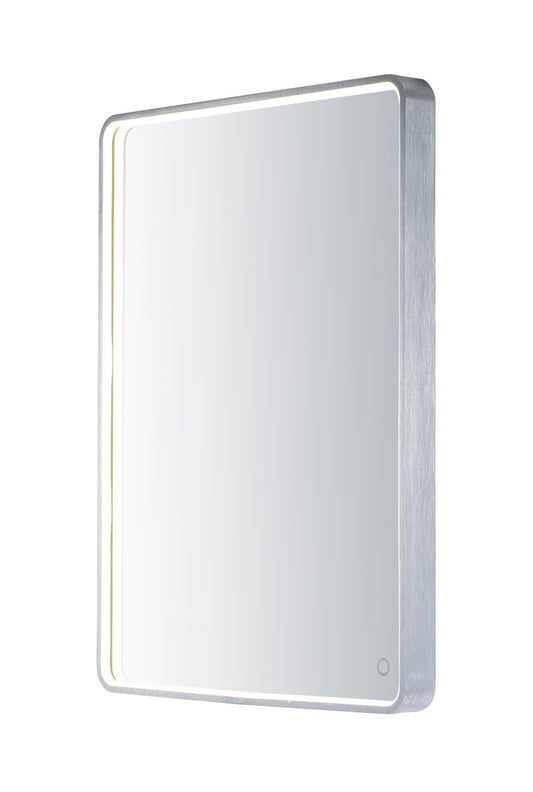 ET2 Contemporary Lighting 24" x 31.5" Rectangular LED Mirror in Brushed Aluminum E42014-90AL