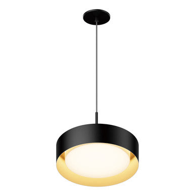 ET2 Contemporary Lighting Echo 13" LED Pendant in Black / Gold E51011-BKGLD