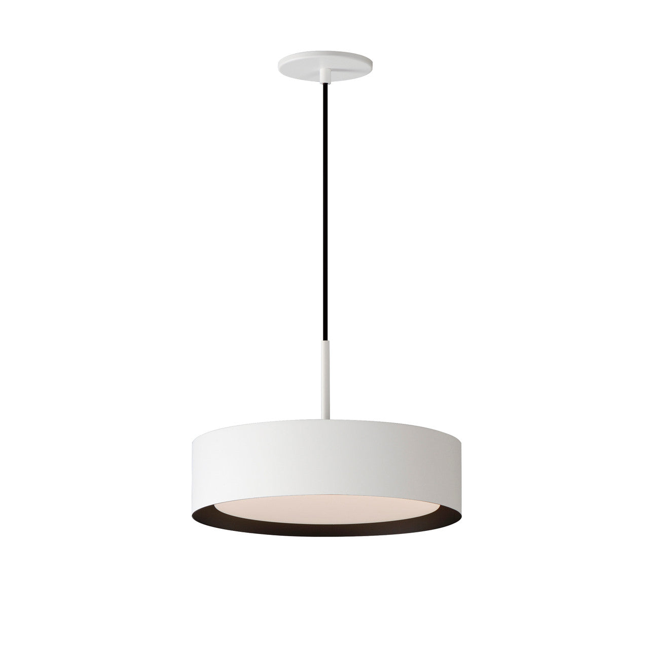 ET2 Contemporary Lighting Echo 13" LED Pendant in White / Black E51011-WTBK