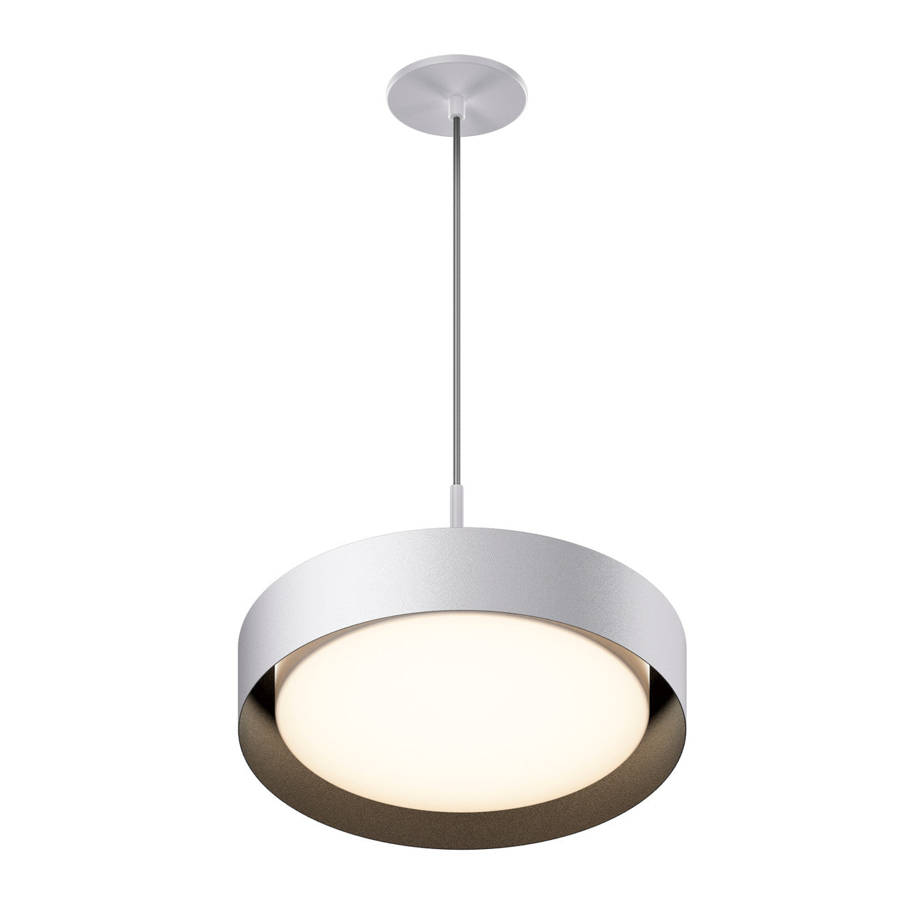 ET2 Contemporary Lighting Echo 16" LED Pendant in White / Black E51013-WTBK