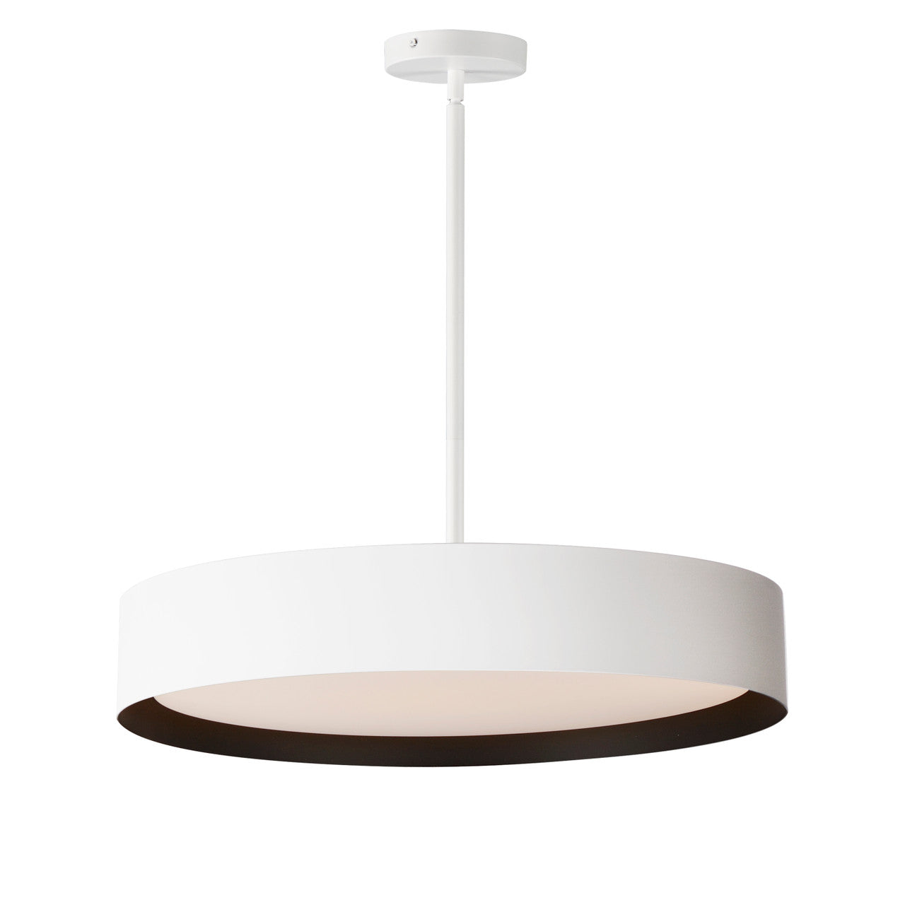 ET2 Contemporary Lighting Echo 24" LED Pendant in White / Black E51015-WTBK