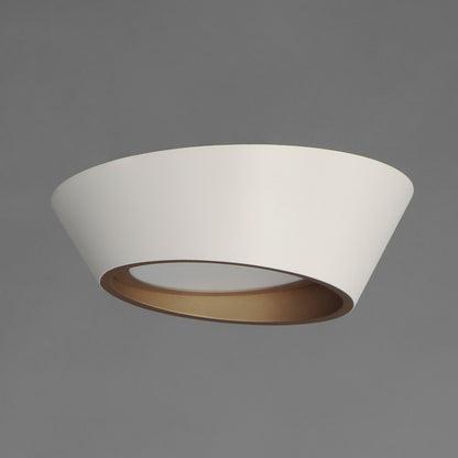 ET2 Contemporary Lighting Slant 12" LED Wall Sconce/Flush Mount (Wet) in White/Gold E51030-WTGLD