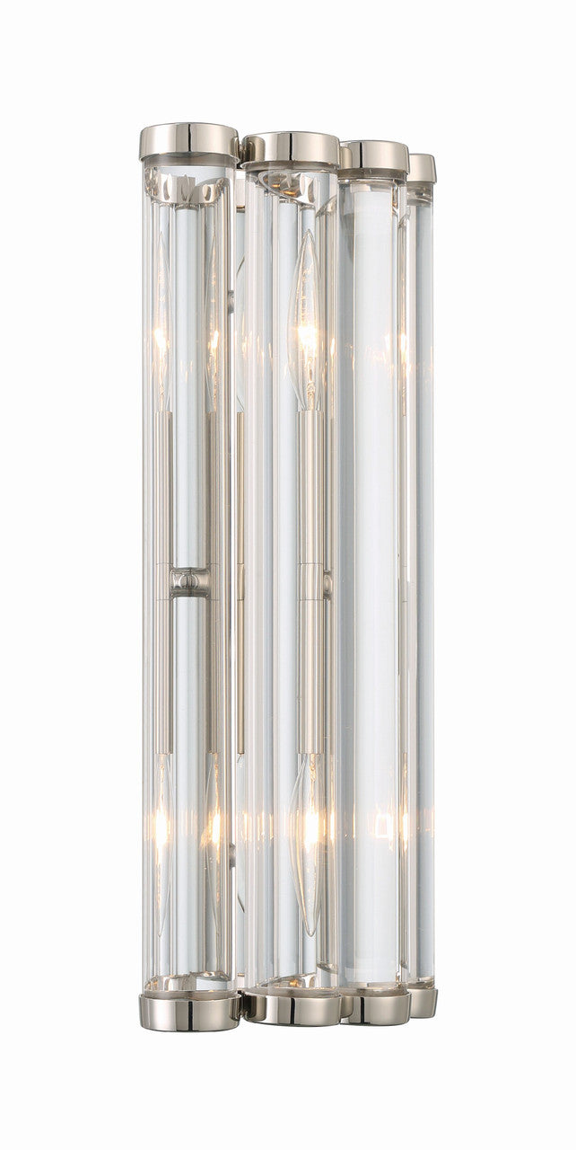 Crystorama Libby Langdon for Crystorama Elliot 2 Light Polished Nickel Wall Mount ELL-B3002-PN