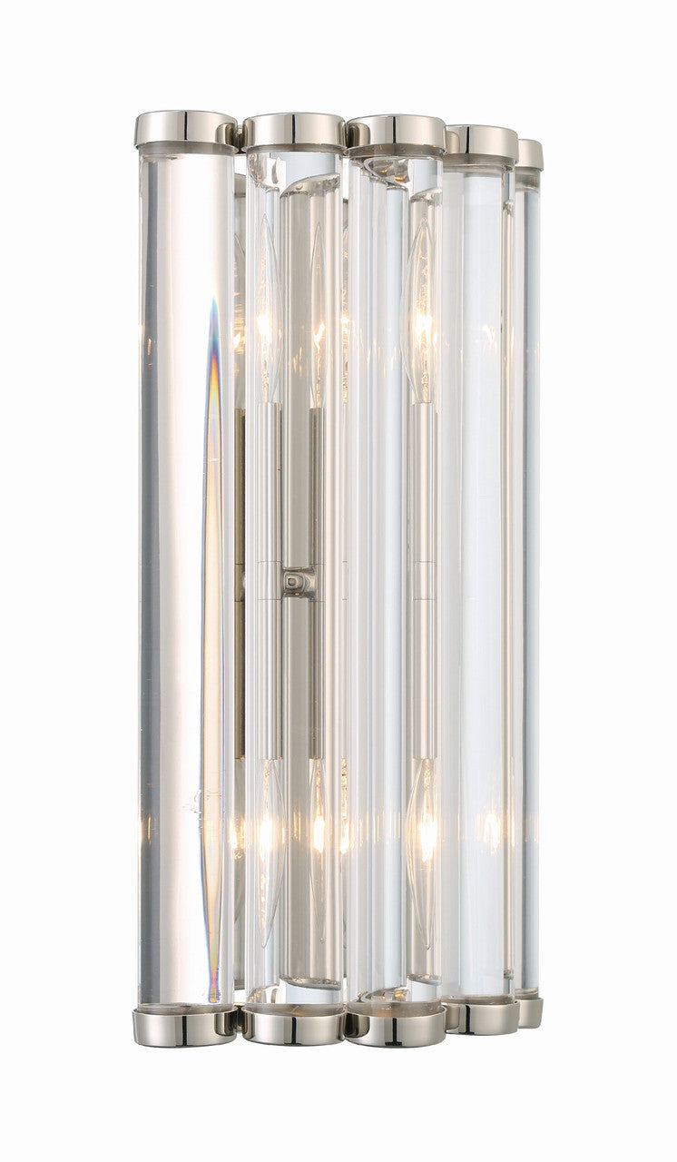 Crystorama Libby Langdon for Crystorama Elliot 2 Light Polished Nickel Wall Mount ELL-B3002-PN