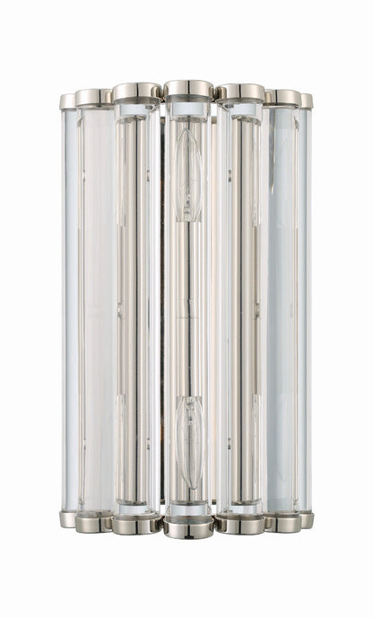 Crystorama Libby Langdon for Crystorama Elliot 2 Light Polished Nickel Wall Mount ELL-B3002-PN