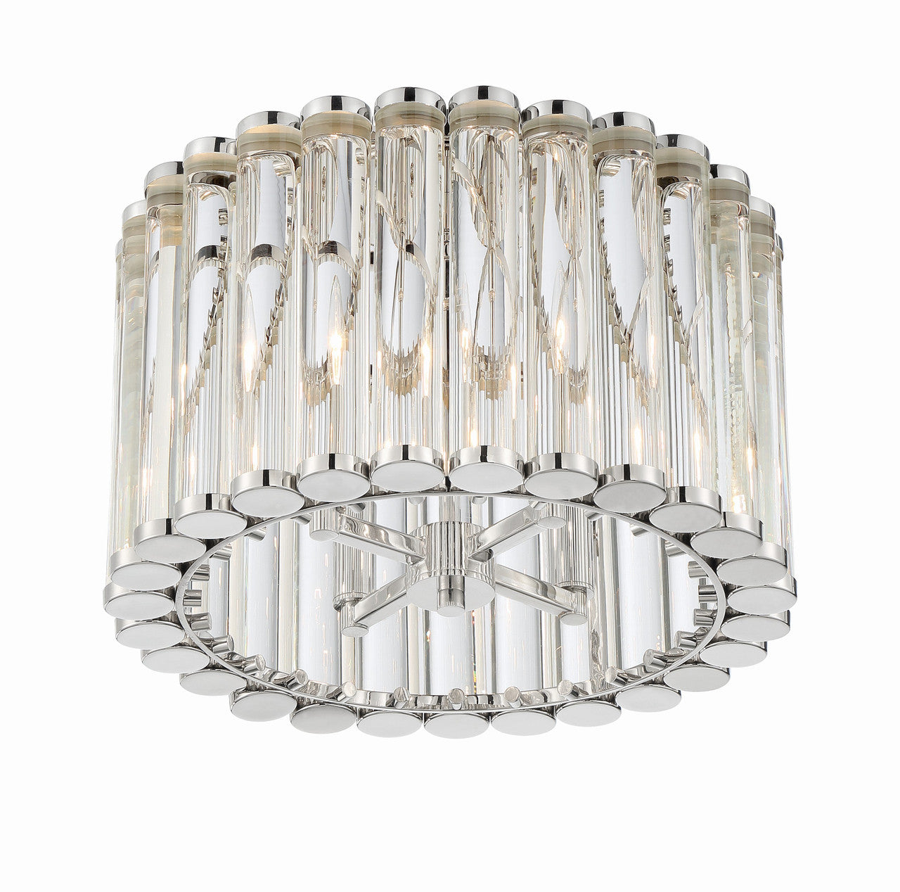 Crystorama Libby Langdon for Crystorama Elliot 4 Light Polished Nickel Ceiling Mount ELL-B3004-PN_CEILING