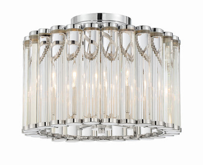 Crystorama Libby Langdon for Crystorama Elliot 4 Light Polished Nickel Ceiling Mount ELL-B3004-PN_CEILING