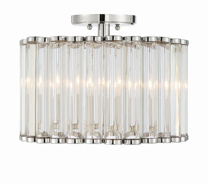 Crystorama Libby Langdon for Crystorama Elliot 4 Light Polished Nickel Ceiling Mount ELL-B3004-PN_CEILING