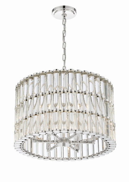 Crystorama Libby Langdon for Crystorama Elliot 6 Light Polished Nickel Chandelier ELL-B3006-PN