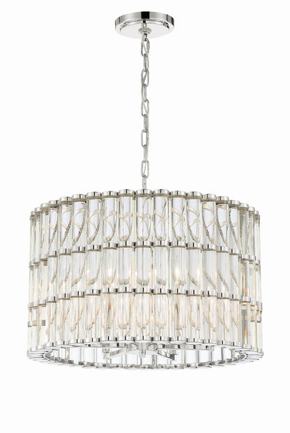 Crystorama Libby Langdon for Crystorama Elliot 6 Light Polished Nickel Chandelier ELL-B3006-PN