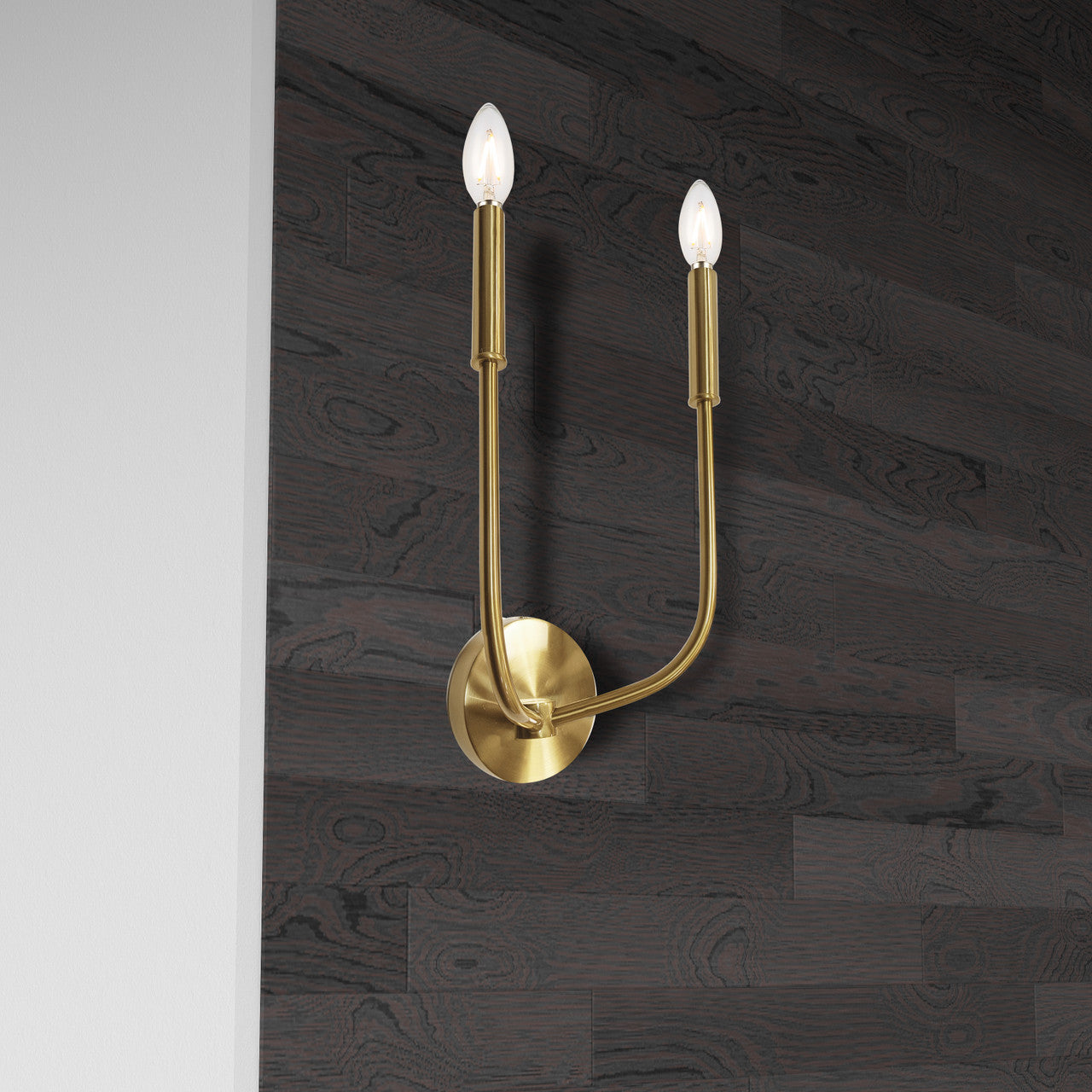 Dainolite 2 Light Incandescent Wall Sconce, Aged Brass ELN-152W-AGB