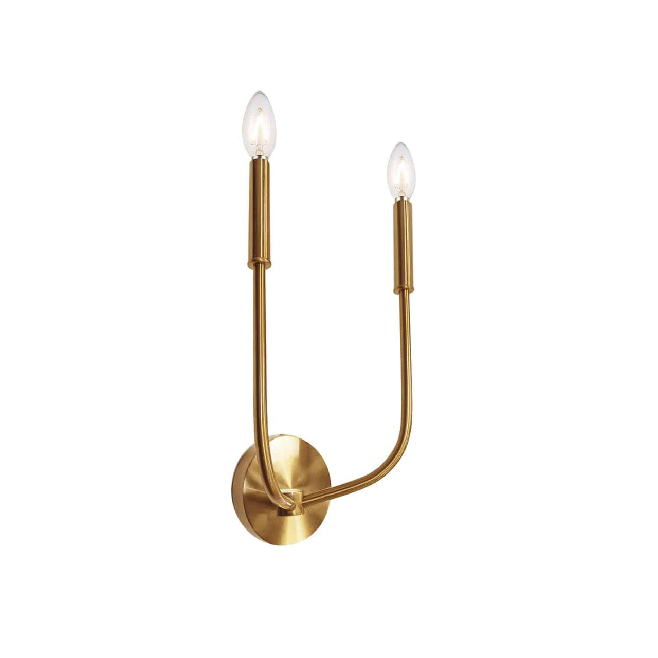 Dainolite 2 Light Incandescent Wall Sconce, Aged Brass ELN-152W-AGB