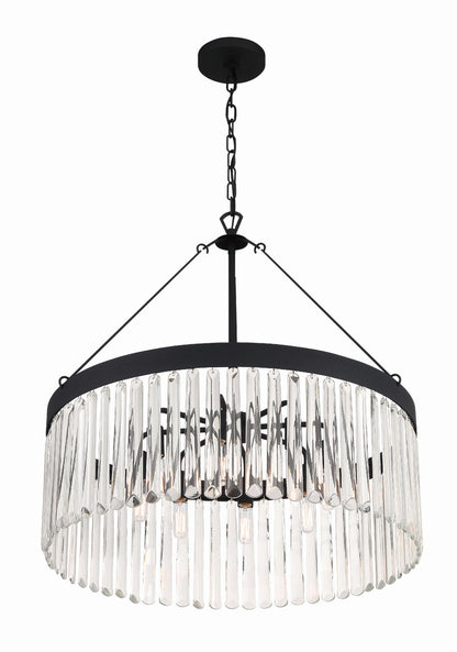 Crystorama Emory 8 Light Black Forged Chandelier EMO-5406-BF