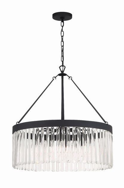 Crystorama Emory 8 Light Black Forged Chandelier EMO-5406-BF