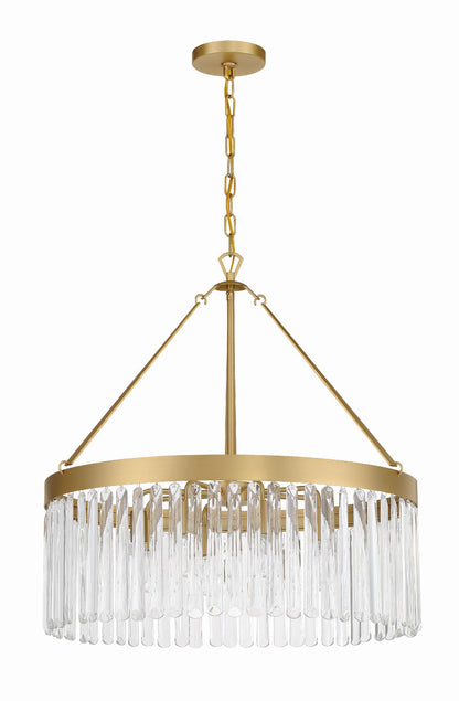 Crystorama Emory 8 Light Modern Gold Chandelier EMO-5406-MG