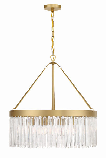 Crystorama Emory 8 Light Modern Gold Chandelier EMO-5406-MG