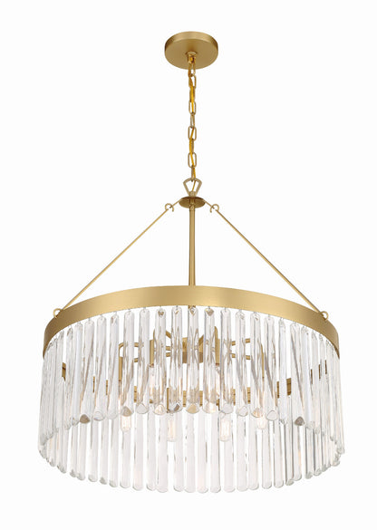 Crystorama Emory 8 Light Modern Gold Chandelier EMO-5406-MG