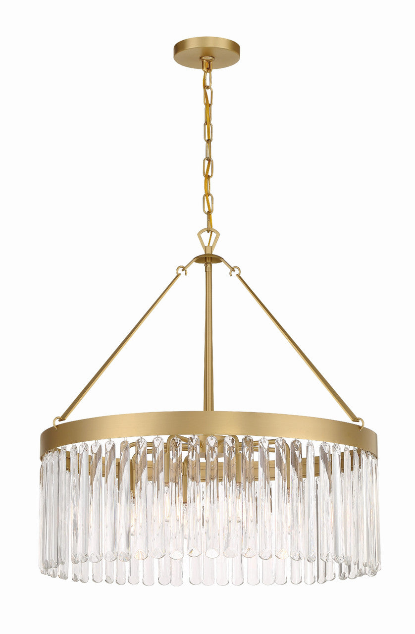 Crystorama Emory 8 Light Modern Gold Chandelier EMO-5406-MG