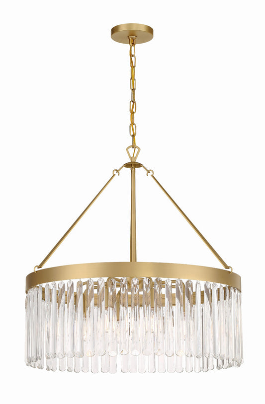 Crystorama Emory 8 Light Modern Gold Chandelier EMO-5406-MG